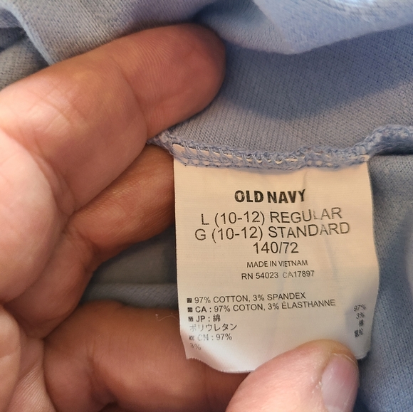 (1565) Old Navy Girls Light Blue Polo Shirt,  Size: Large (10/12) - Picture 7 of 12